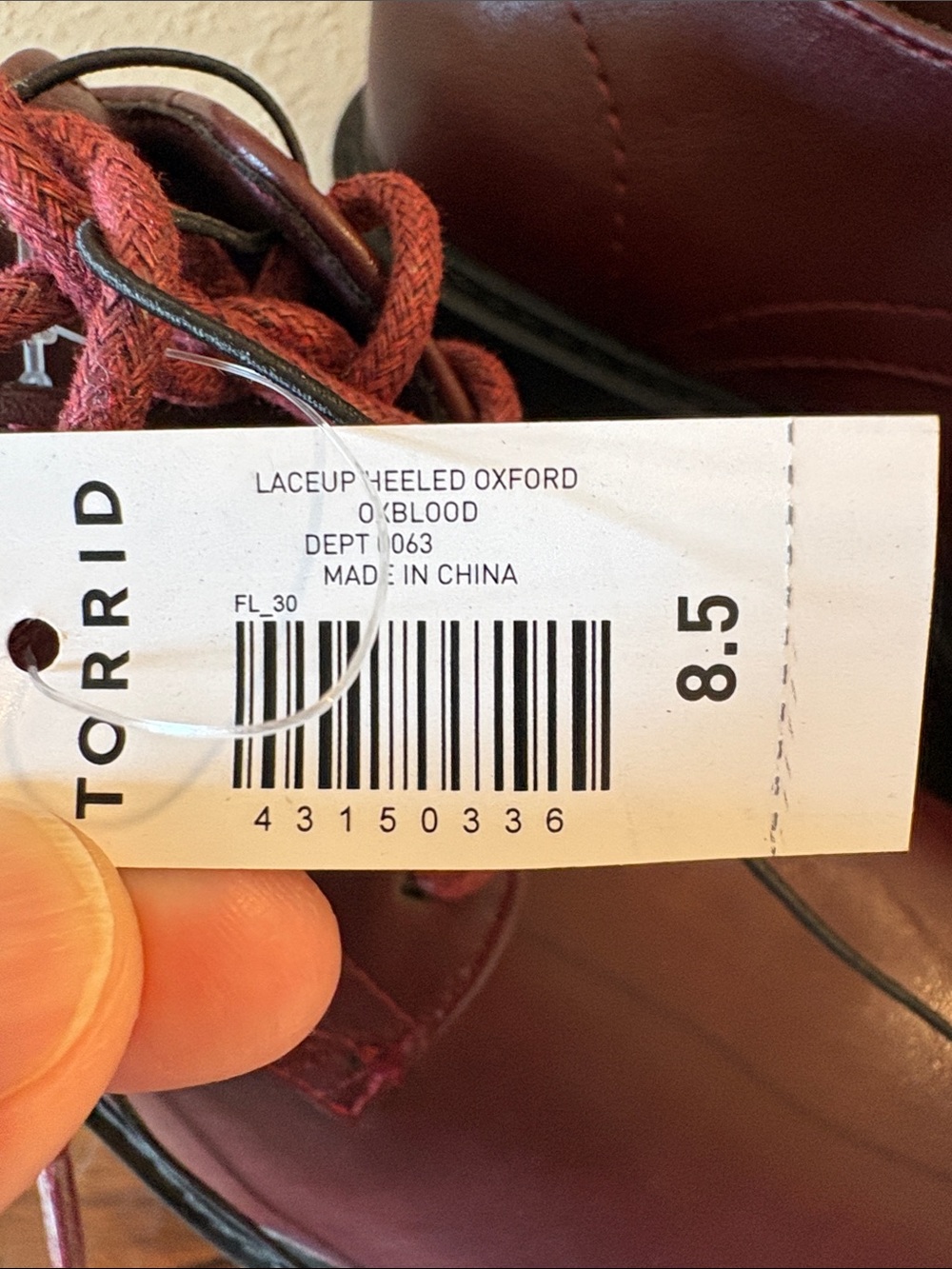 torrid Burgundy Platform Derby Lace-Up Shoes - Picture 2 of 7